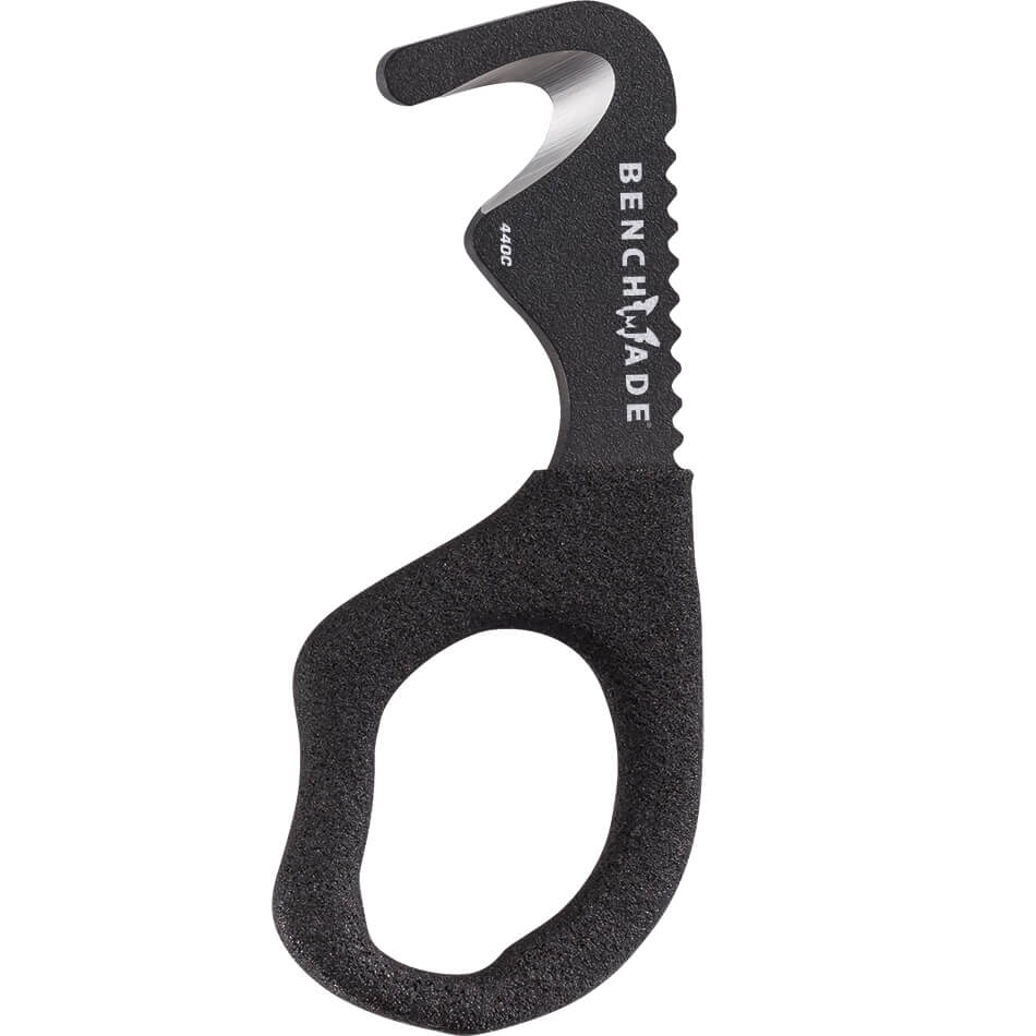 Benchmade 7 BLKW Rescue Hook Strap Safety Cutter with Black Nylon Sheath