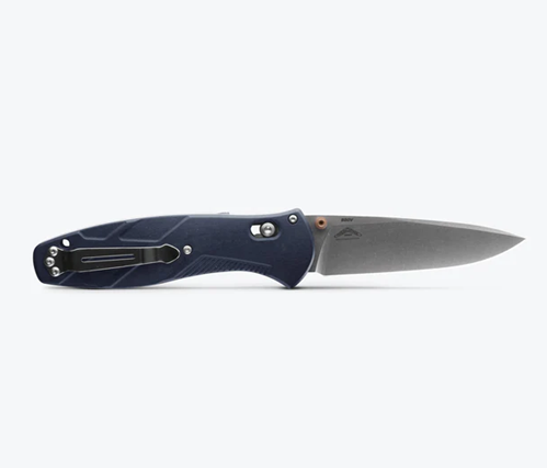 Benchmade 581-03 Barrage AXIS-Assisted 3.6" Satin Plain Blade Blue Canyon Richlite Handles Knife - 581-03