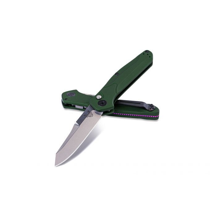 Benchmade 9400 Osborne AUTO Folding Knife 3.4" S30V Satin Plain Blade, Green Aluminum Handles Benchmade 9400 Osborne AUTO Folding Knife 3.4" S30V Satin Plain Blade, Green Aluminum Handles