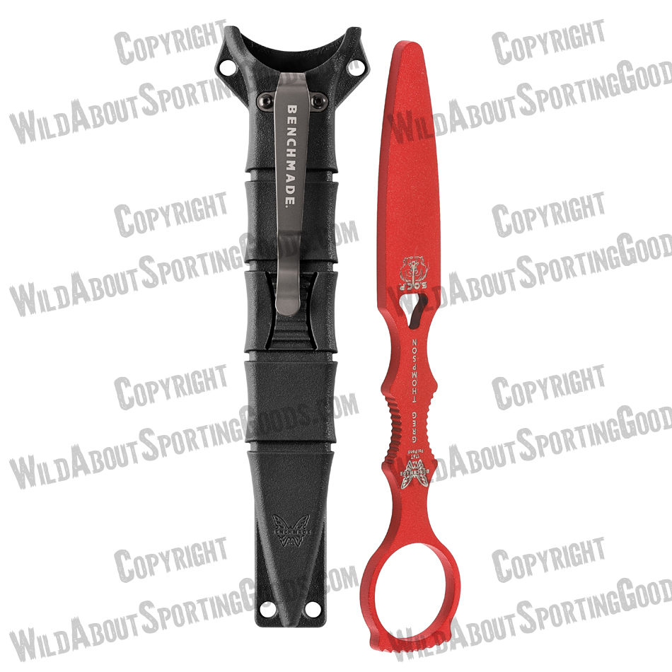 Benchmade 176T SOCP Training Dagger 2.78" Red Blade, Black Sheath