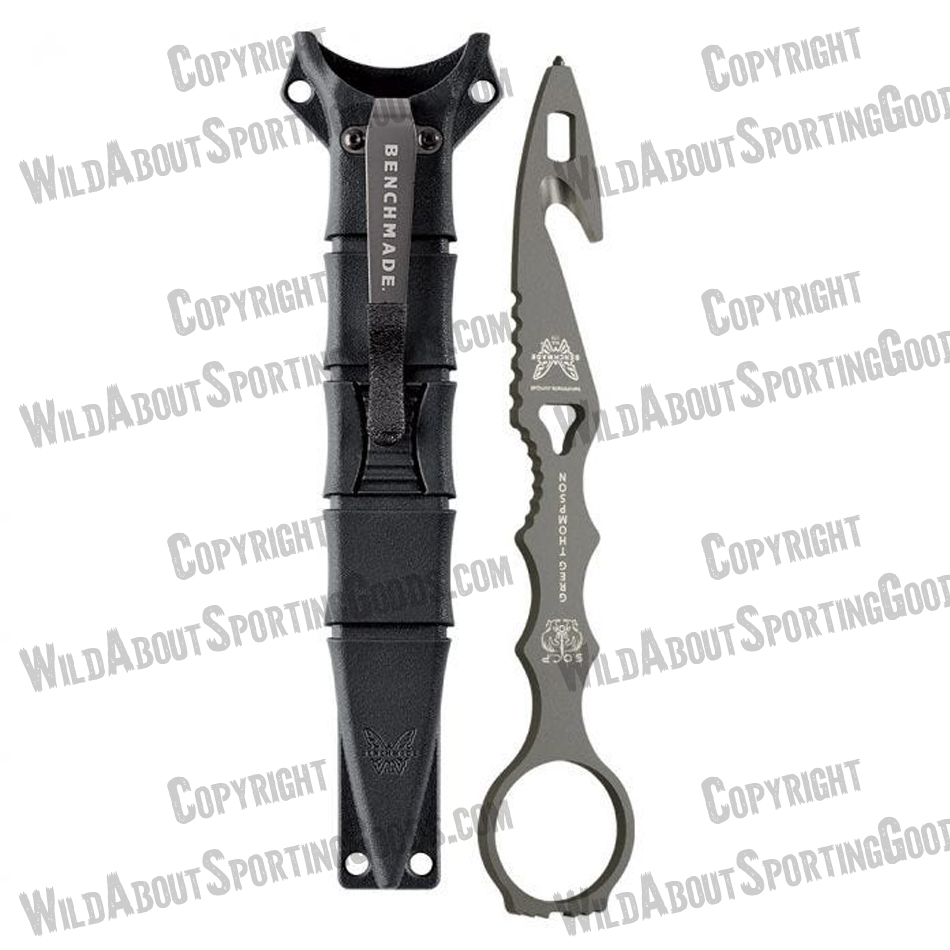 Benchmade 179GRY SOCP Rescue Hook Tool, 6.75" Overall, Black Sheath