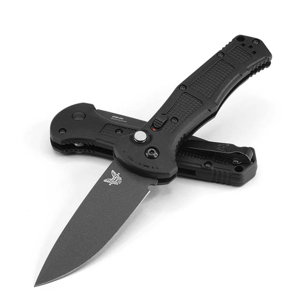 Benchmade 9070BK Claymore AUTO Folding Knife 3.6" CPM-D2 Cobalt Blade Black Grivory Handles Benchmade 9070BK Claymore AUTO Folding Knife 3.6" CPM-D2 Cobalt Blade Black Grivory Handles