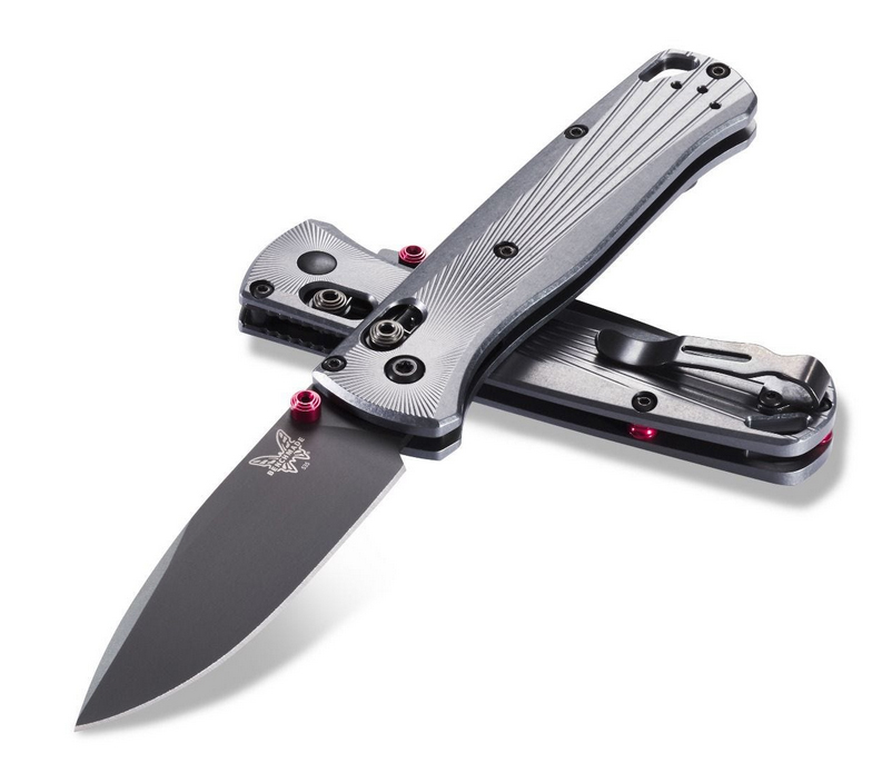 Benchmade 535BK-4 Bugout AXIS Folding Knife 3.24" M390 Milling Pattern Aircraft Aluminum Handles