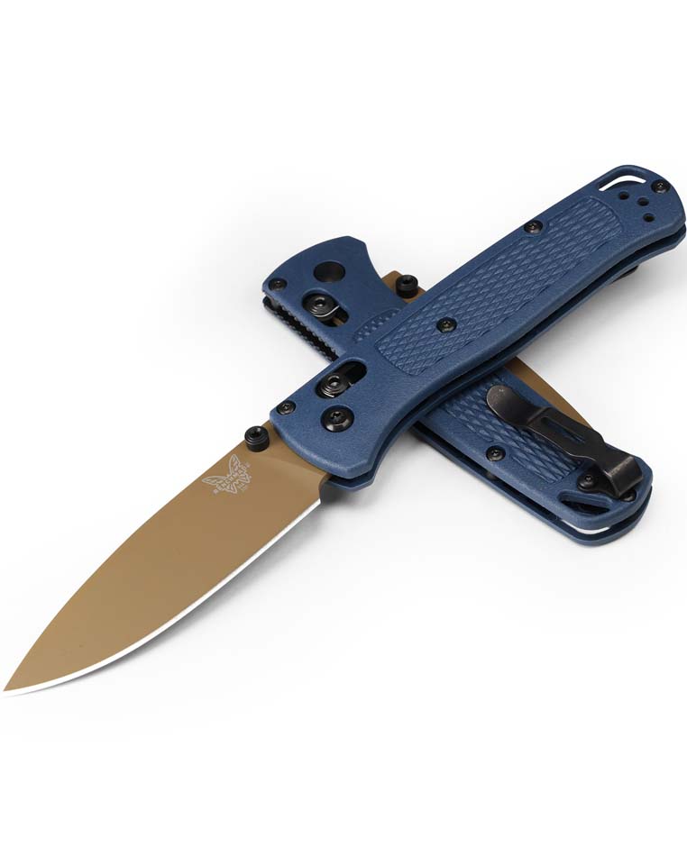 Benchmade 535FE-05 Bugout AXIS 3.24" Flat Earth Cerakote Blade Crater Blue Handles Folding Knife Benchmade 535FE-05 Bugout AXIS 3.24" Flat Earth Cerakote Blade Crater Blue Handles Folding Knife