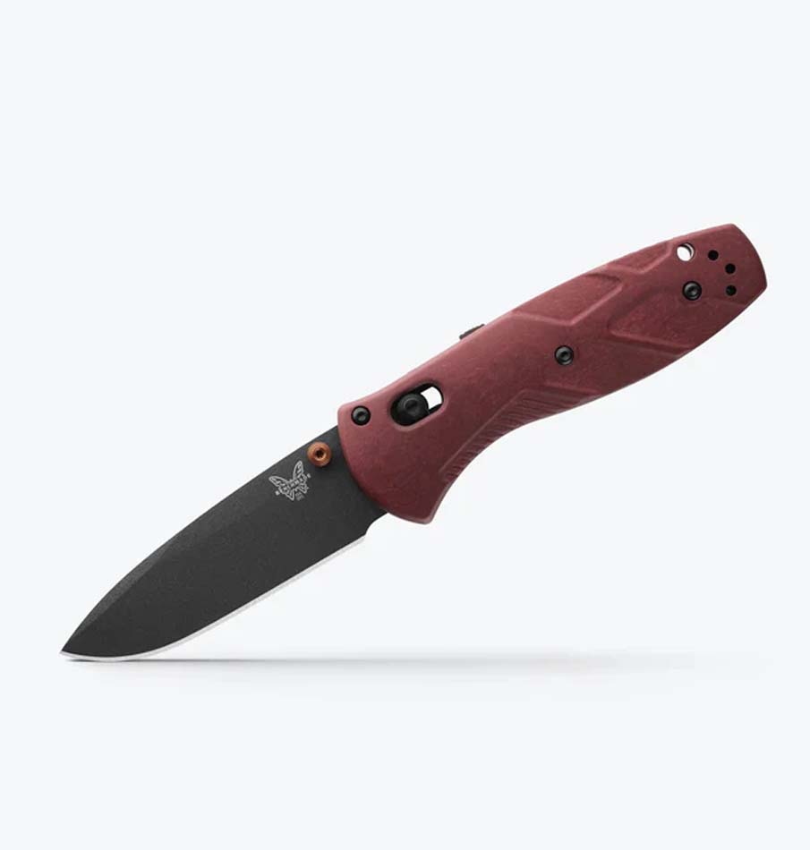 Benchmade 585BK-04 Mini-Barrage AXIS-Assisted 2.91" Cerakote Cobalt CPM-S30V Blade Redstone Richlite Handles Knife