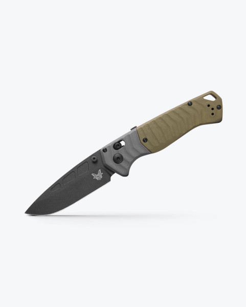 Benchmade 593BK PSK 3.4" CPM-Magnacut Cobalt Cerakote Finish Drop Point Blade OD Green G10 Handle AXIS Assist Knife - 593BK