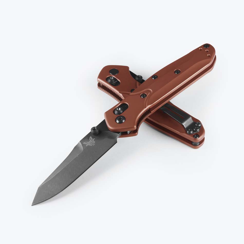 Benchmade 945BK-03 Mini Osborne 2.62" CPM-Magnacut DLC Battlewash Finish Blade Burnt Copper Aluminum Handles Knife Benchmade 945BK-03 Mini Osborne 2.62" CPM-Magnacut DLC Battlewash Finish Blade Burnt Copper Aluminum Handles Knife