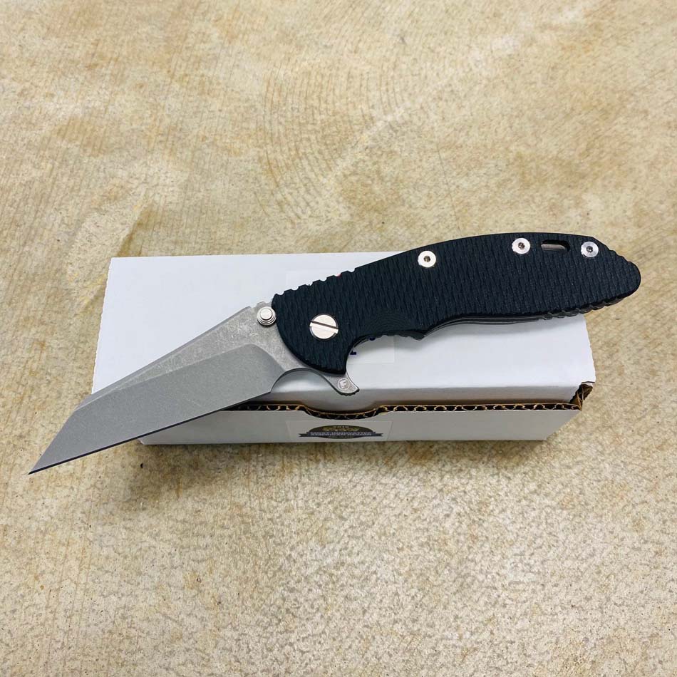 Rick Hinderer XM-18 3.5" S45VN Fatty Wharncliffe, Tri-Way, Working Finish Blade, Black G10 Folding Knife Rick Hinderer XM-18 3.5" S45VN Fatty Wharncliffe, Tri-Way, Working Finish Blade, Black G10 Folding Knife