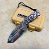 Medford Praetorian Genesis TI S35VN 3.75" Vulcan Stained Glass Brushed Clip Knife NP3 Breaker 02-023