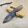 Medford Praetorian Genesis TI 3V 3.75" Vulcan Peaks and Valleys Bronze to Violet Fade FLAMED CLIP/HARDWARE Knife NP3 Breaker 02-030