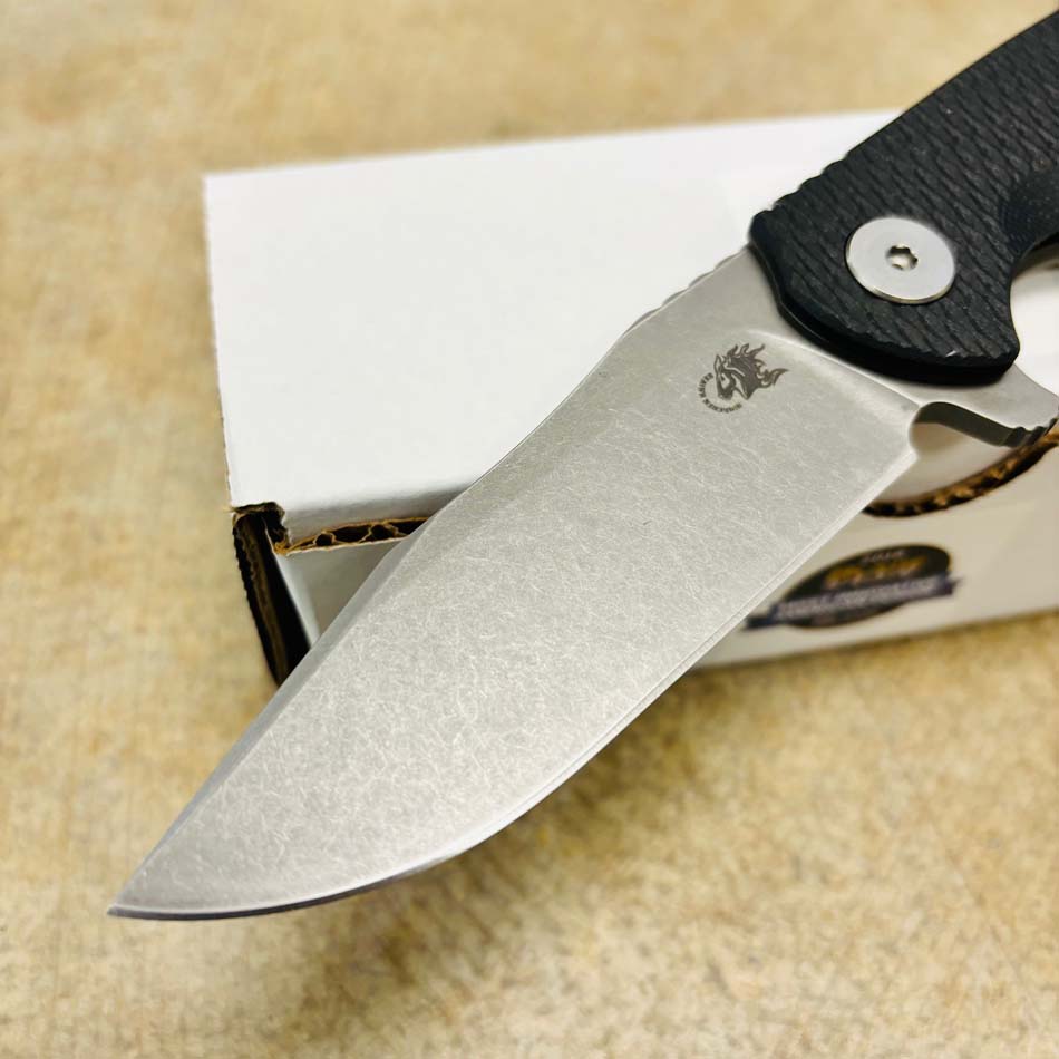 Rick Hinderer Project X Clip Point, S45VN, 3.66" Battle Bronze, Black G10 Folding Knife - RH Project X Battle Brz Black