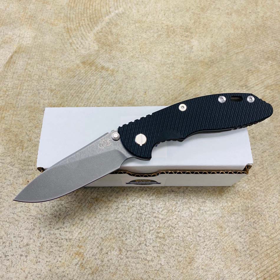 Rick Hinderer XM-18 3.5" Slicer Non-Flipper Working Finish S45VN Blade Tri-Way Battle Bronze Black G10